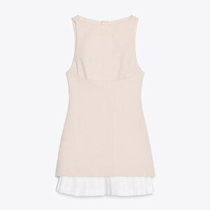 Zara Combination Short Poplin Dress